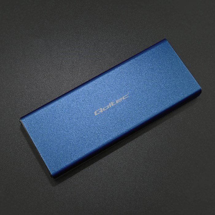 Qoltec 51832 Enclosure M.2 SSD drive SATA NGFF USB 3.0 Super speed 5Gb/s 2TB Blue