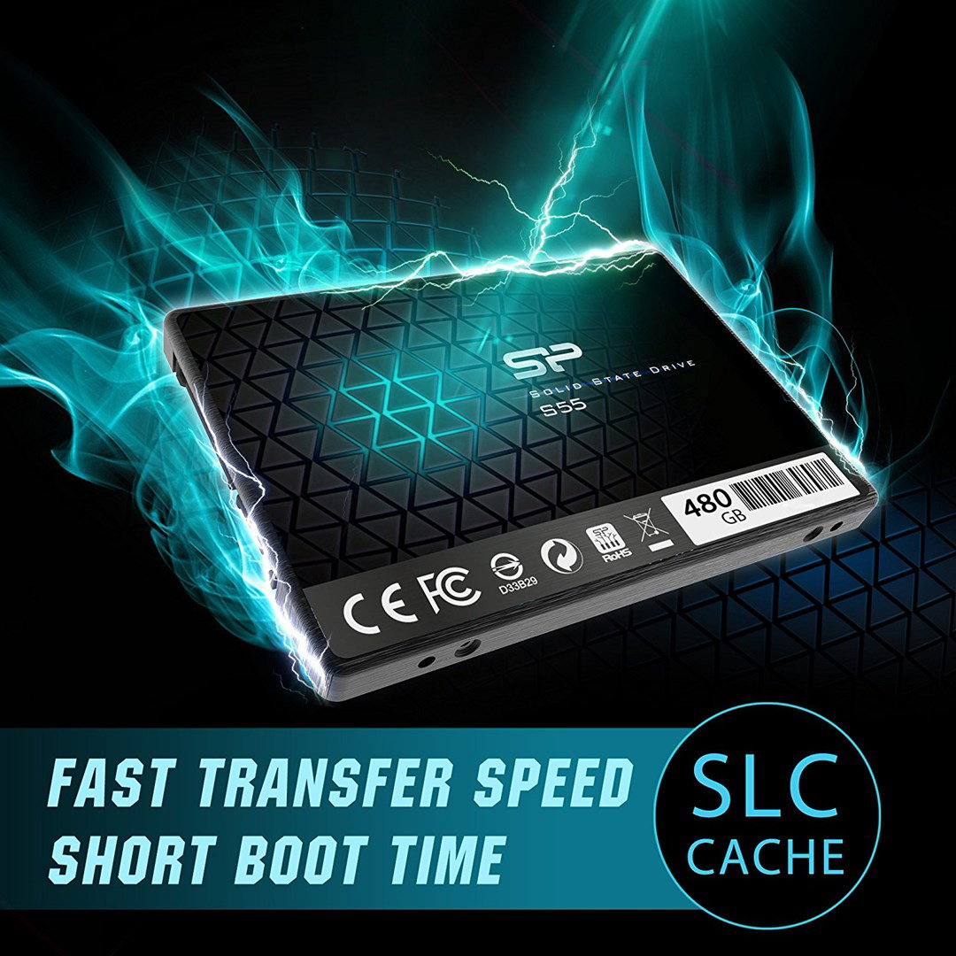Silicon Power Slim S55 2.5 480 GB Serial ATA III TLC