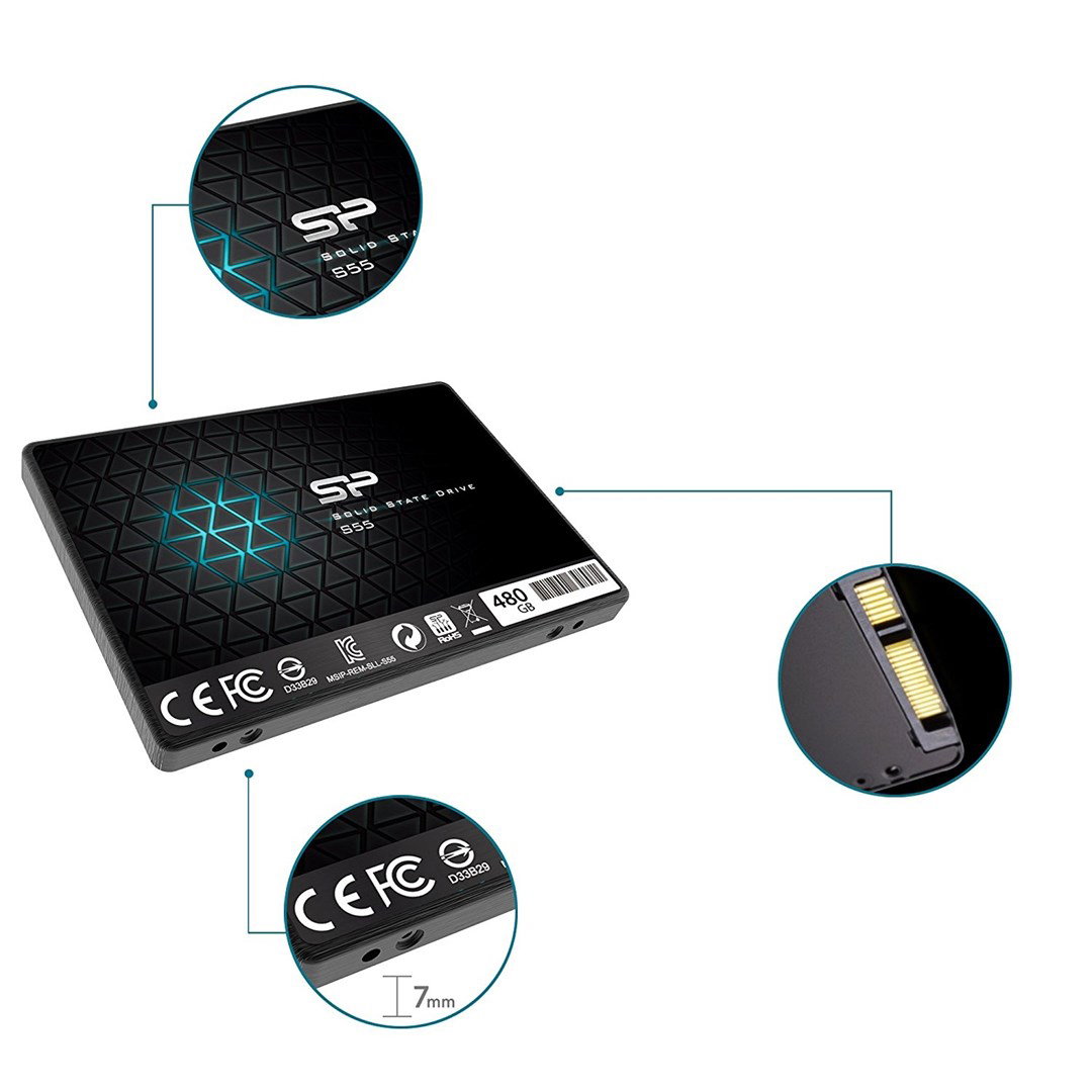 Silicon Power Slim S55 2.5 480 GB Serial ATA III TLC