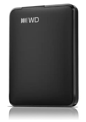 Western Digital Elements Portable (USB-C) external hard drive 1 TB 2.5 USB Type-C 3.2 Gen 1 (3.1 Gen 1) Black