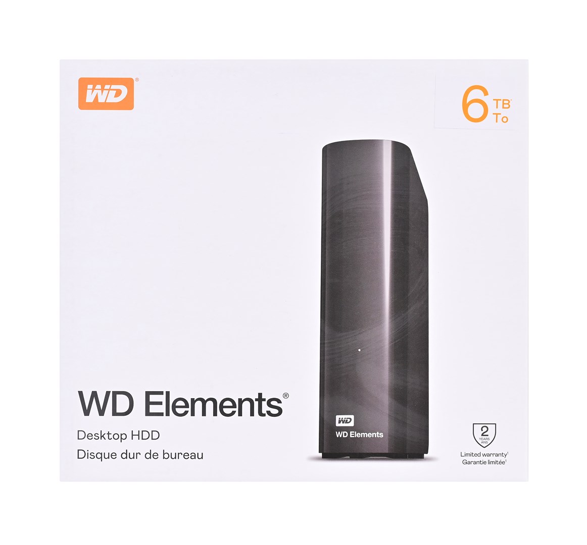 Western Digital Elements WDBWLG0060HBK-EESN external hard drive 6 TB Micro-USB B 3.2 Gen 1 (3.1 Gen 1) Black