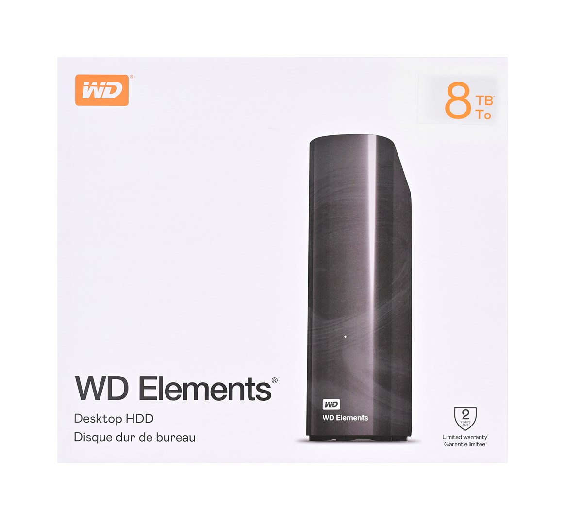 Western Digital Elements WDBWLG0080HBK-EESN external hard drive 8 TB Micro-USB B 3.2 Gen 1 (3.1 Gen 1) Black