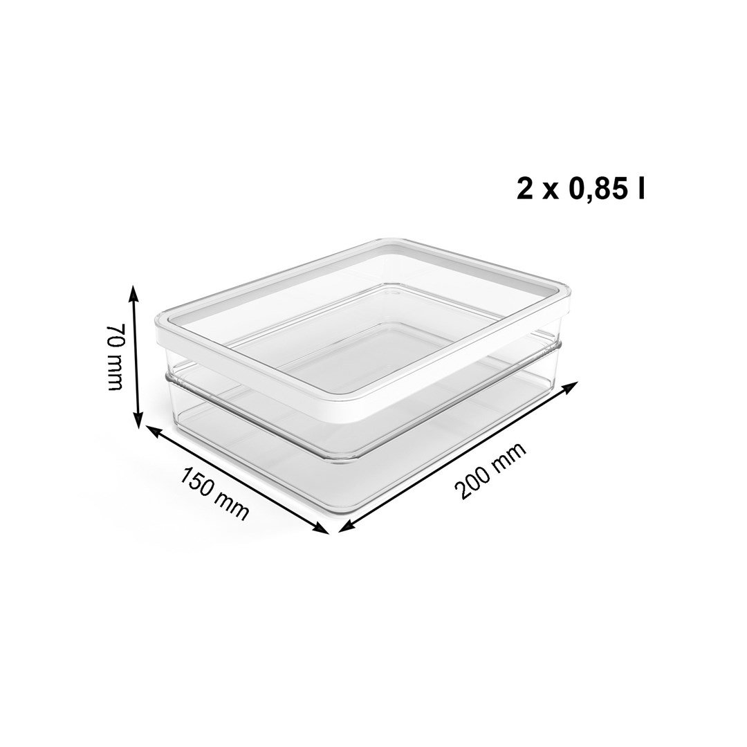 ROTHO Rondo Loft - food storage container - 2 x 0,85l