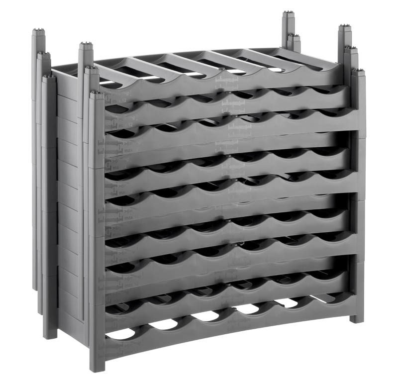 ROTHO Vario Wine Rack Anthracite - Stand for 6 Bottles