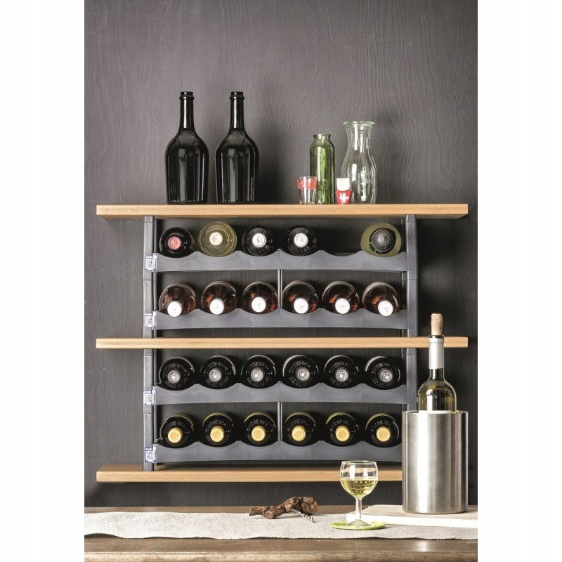 ROTHO Vario Wine Rack Anthracite - Stand for 6 Bottles