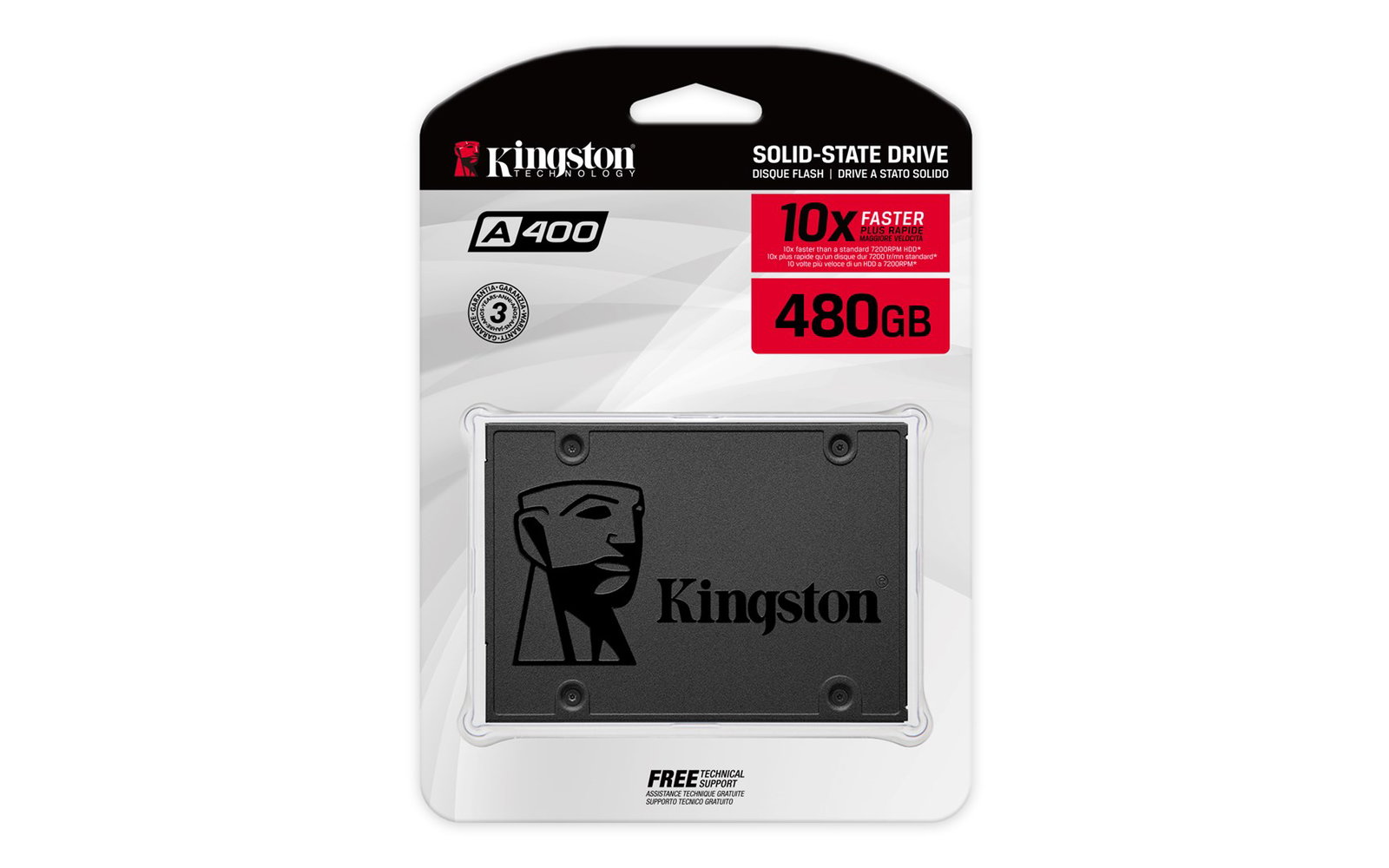 Kingston Technology A400 480 GB 2.5 Serial ATA III TLC