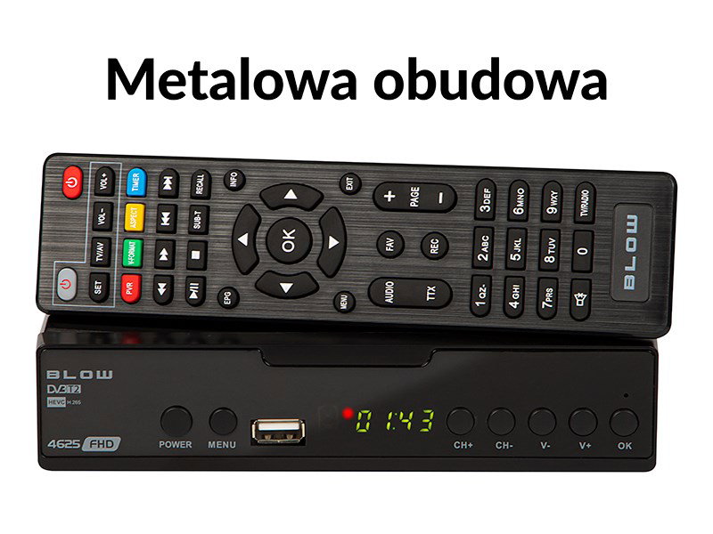 DVB-T2 decoder BLOW 4625FHD H.265 H.265 V2 tuner