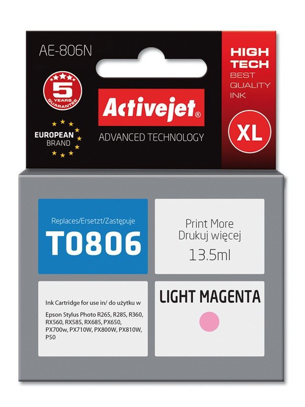 Activejet AE-806N Ink (replacement for Epson T0806; Supreme; 13,5 ml; light magenta)