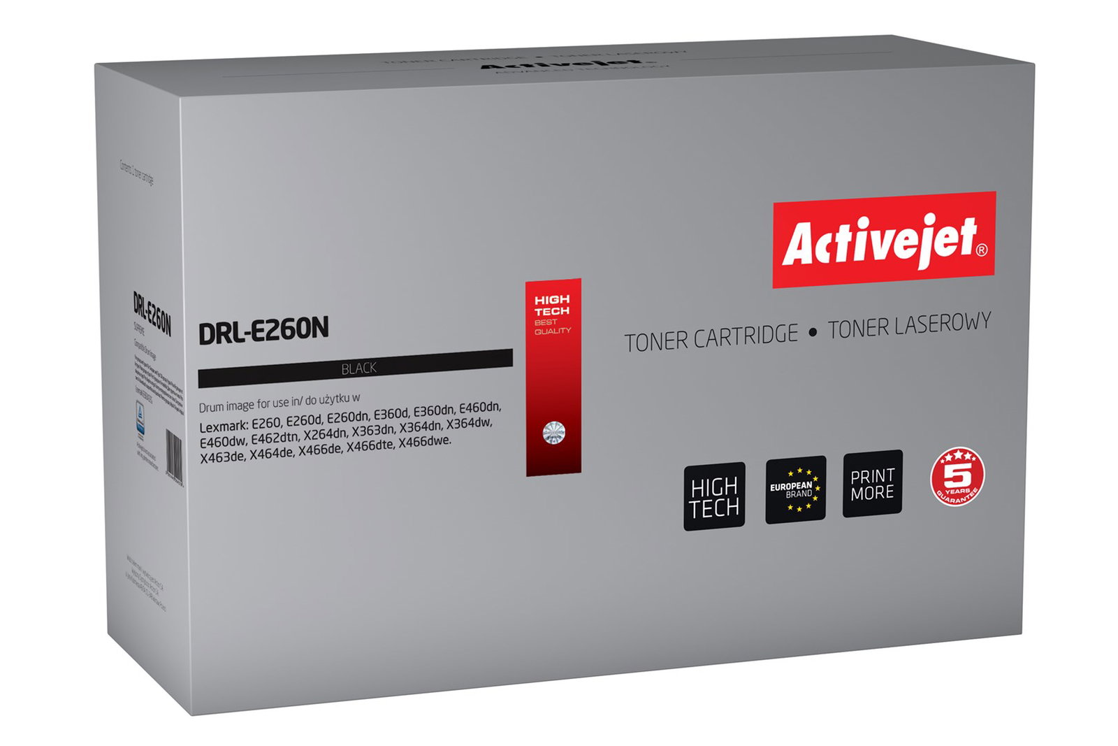 Activejet DRL-E260N drum (replacement for Lexmark E260X22G; Supreme; 30000 pages; black)