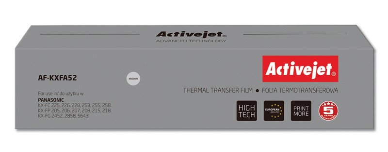 Activejet AF-KXFA52 Copy Film (Replacement for Panasonic KX-FA52; Supreme; black)