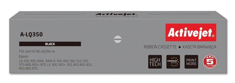 Activejet A-LQ350 Ink ribbon (Replacement for Epson S015633; Supreme; 2.500.000 characters; black)