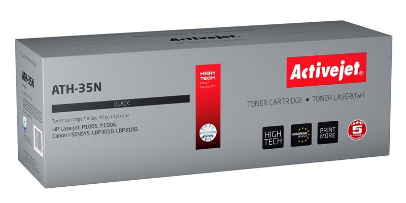 Activejet ATH-35N Toner (replacement for HP 35A CB435A, Canon CRG-712; Supreme; 1500 pages; black)