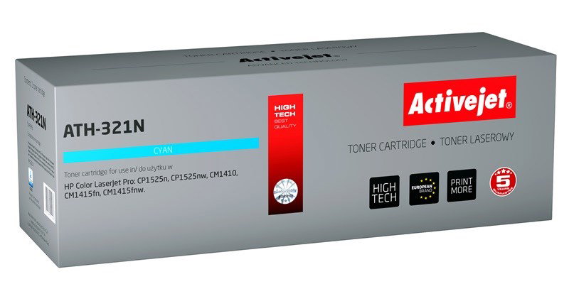 Activejet ATH-321N Toner (replacement for HP 128A CE321A; Supreme; 1300 pages; cyan)