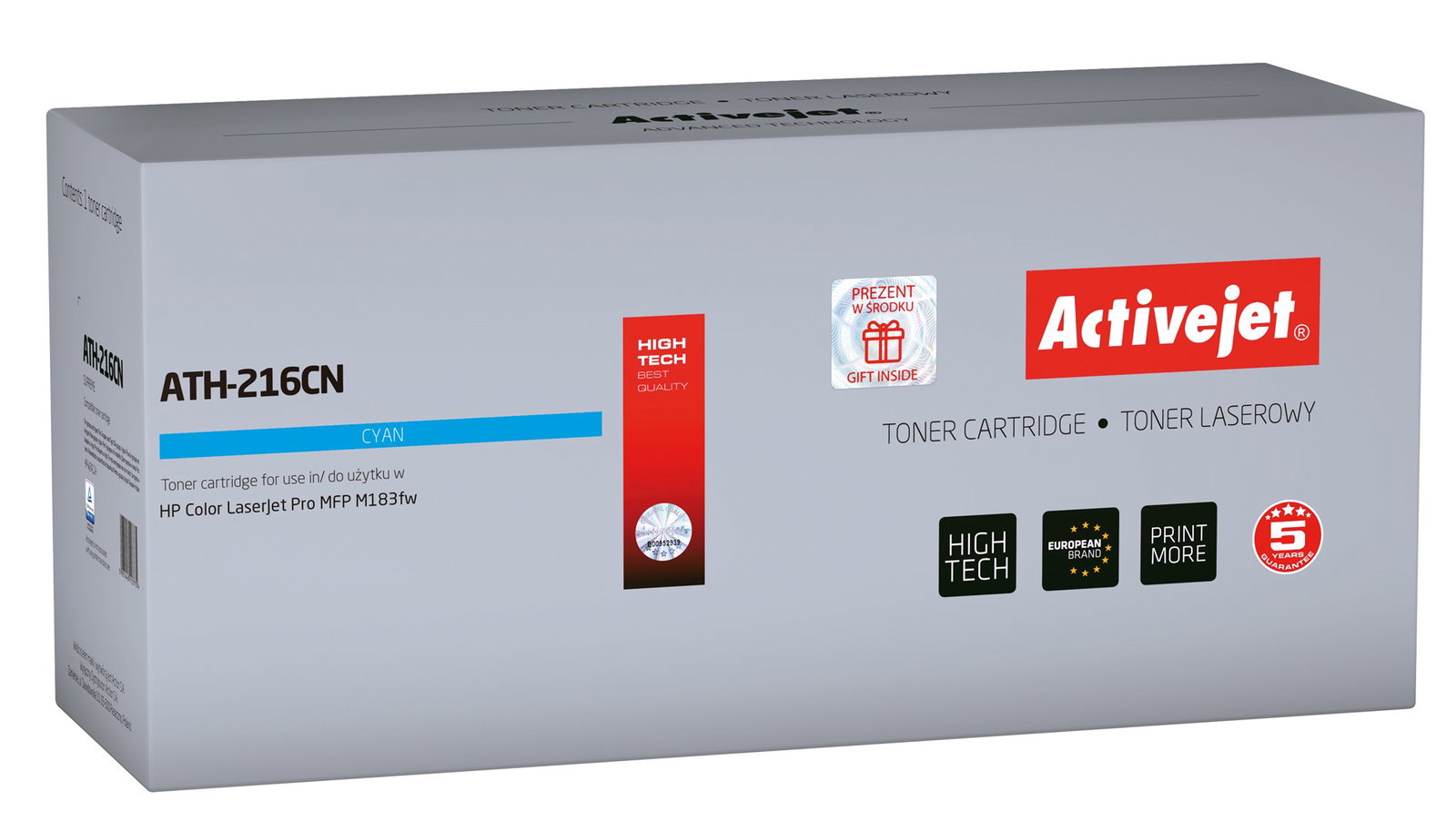 Activejet ATH-216CN Toner (replacement for HP 216A W2411A; Supreme; 850 pages; blue) with chip