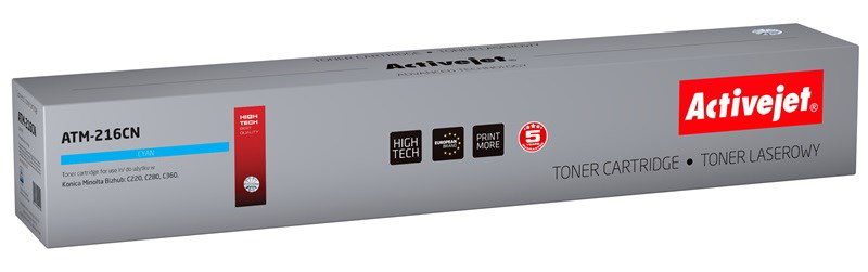 Activejet ATM-216CN toner (replacement for Konica Minolta TN216C; Supreme; 26000 pages; cyan)