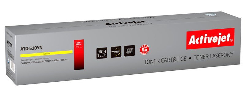 Activejet ATO-510YN toner (replacement for OKI 44469723; Supreme; 5000 pages; yellow)