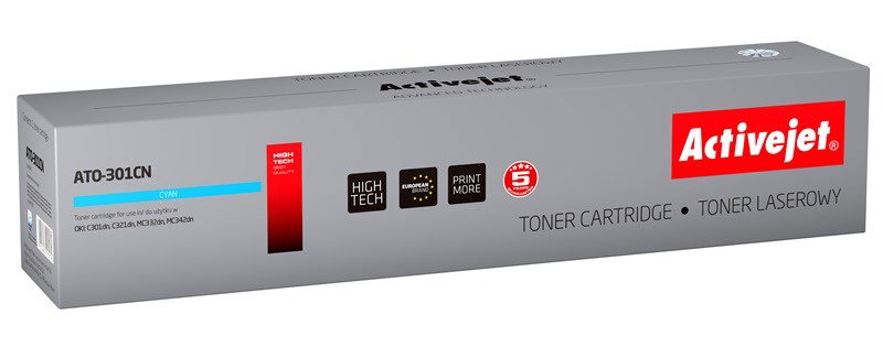 Activejet ATO-301CN toner (replacement for OKI 44973535; Supreme; 1500 pages; cyan)