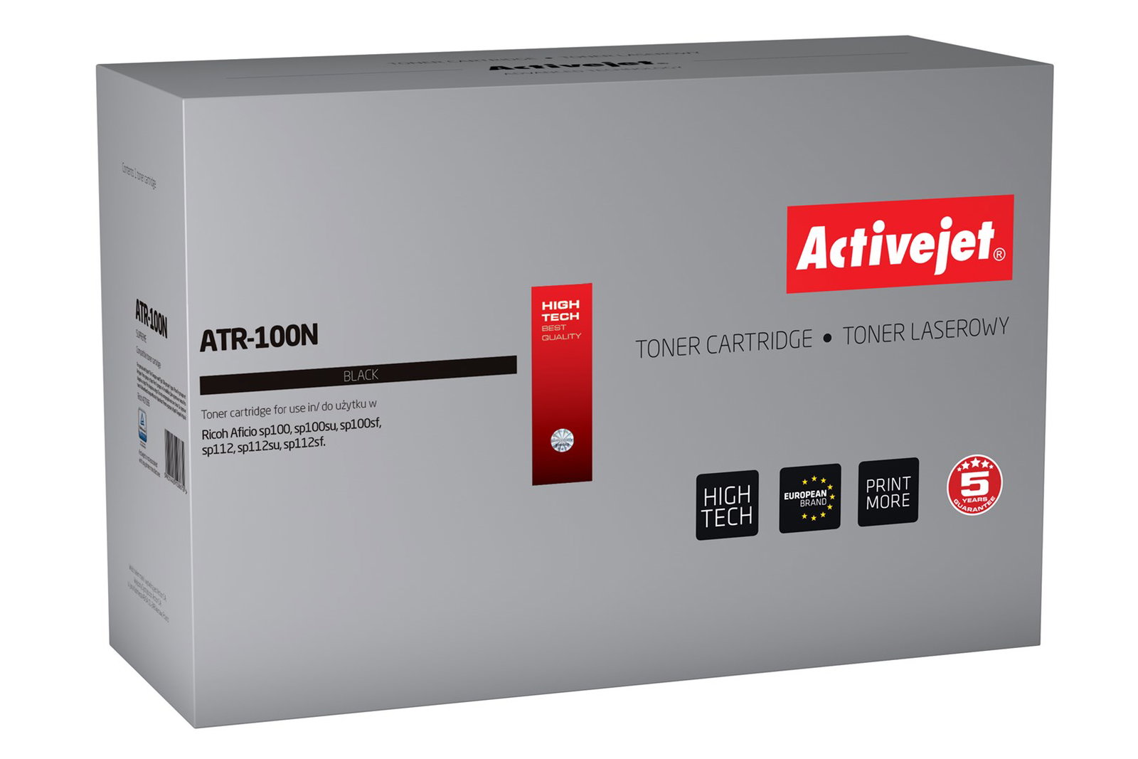 Activejet ATR-100N toner (replacement for Ricoh SP100 SP112 407166; Supreme; 1200 pages; black)