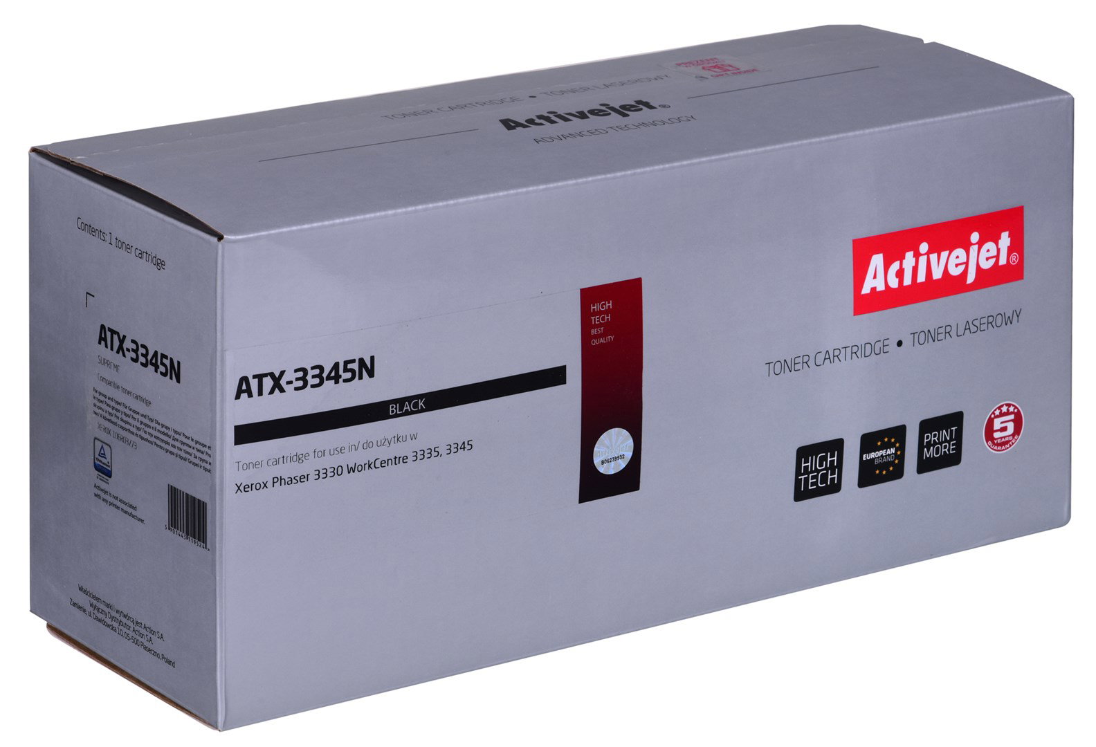 Activejet ATX-3345N Toner (replacement for Xerox 106R03773; Supreme; 3000 pages; black)