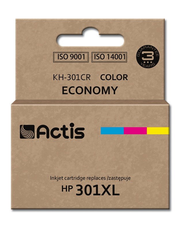 Actis KH-301CR Ink (replacement for HP 301XL CH564EE; Standard; 21 ml; color: cyan, magenta, yellow)