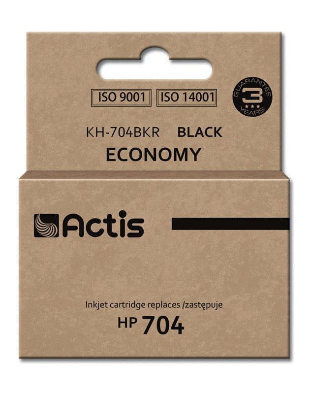 Actis KH-704BKR Ink (replacement HP 704 CN692AE; Standard; 15 ml; black)