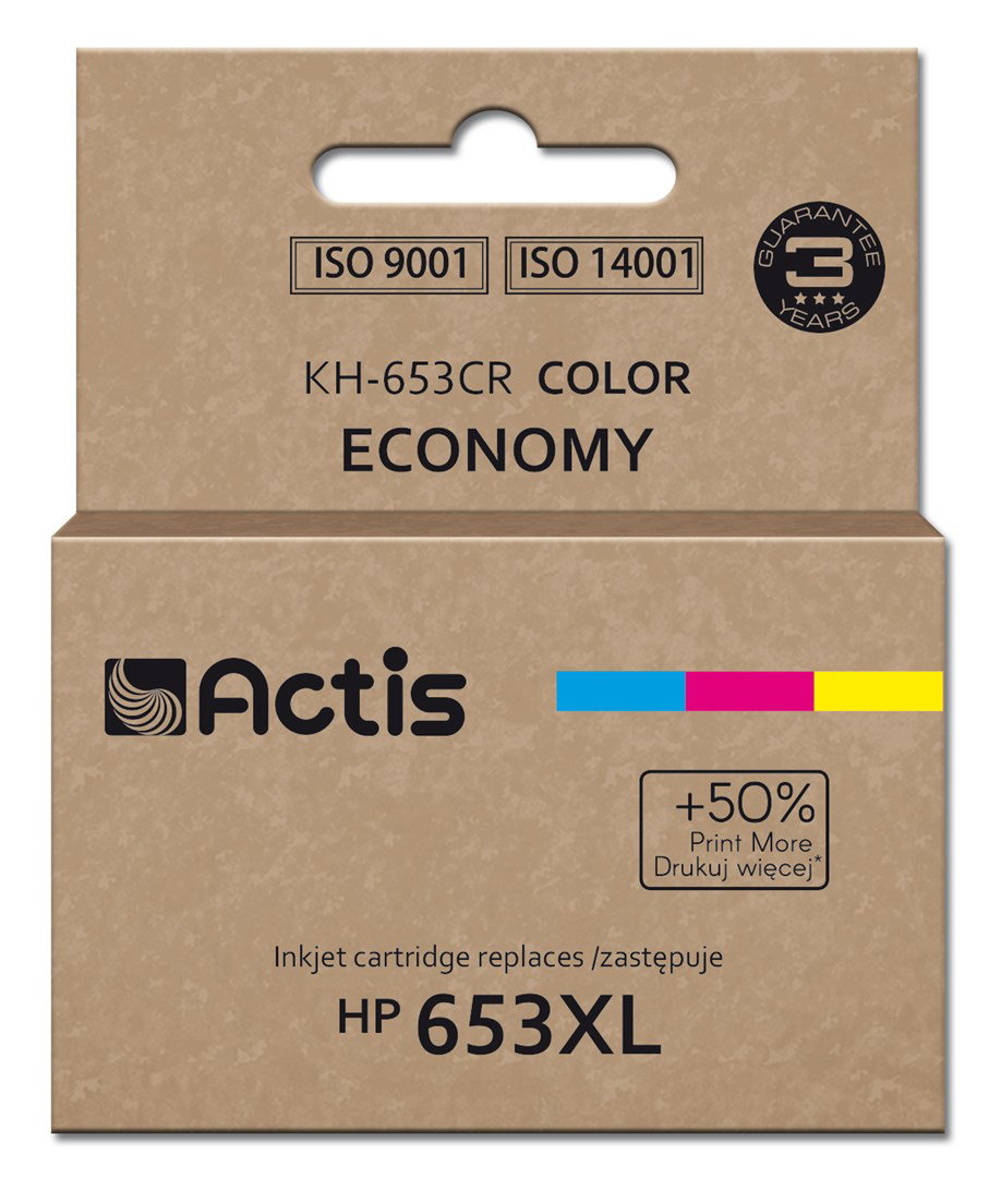 Actis KH-653CR Ink (replaces HP 653XL 3YM74AE; Premium; 18ml; 300 pages; color)