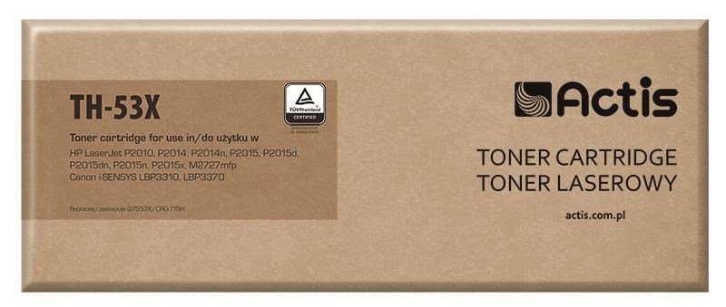 Actis TH-53X toner (replacement for HP 53X Q7553X, Canon CRG-715H; Standard; 7000 pages; black)
