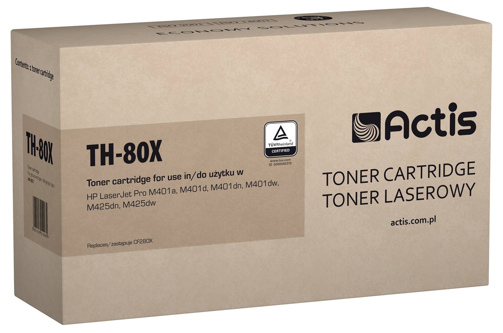 Actis TH-80X Toner (replacement for HP 80X CF280X; Standard; 6900 pages; black)