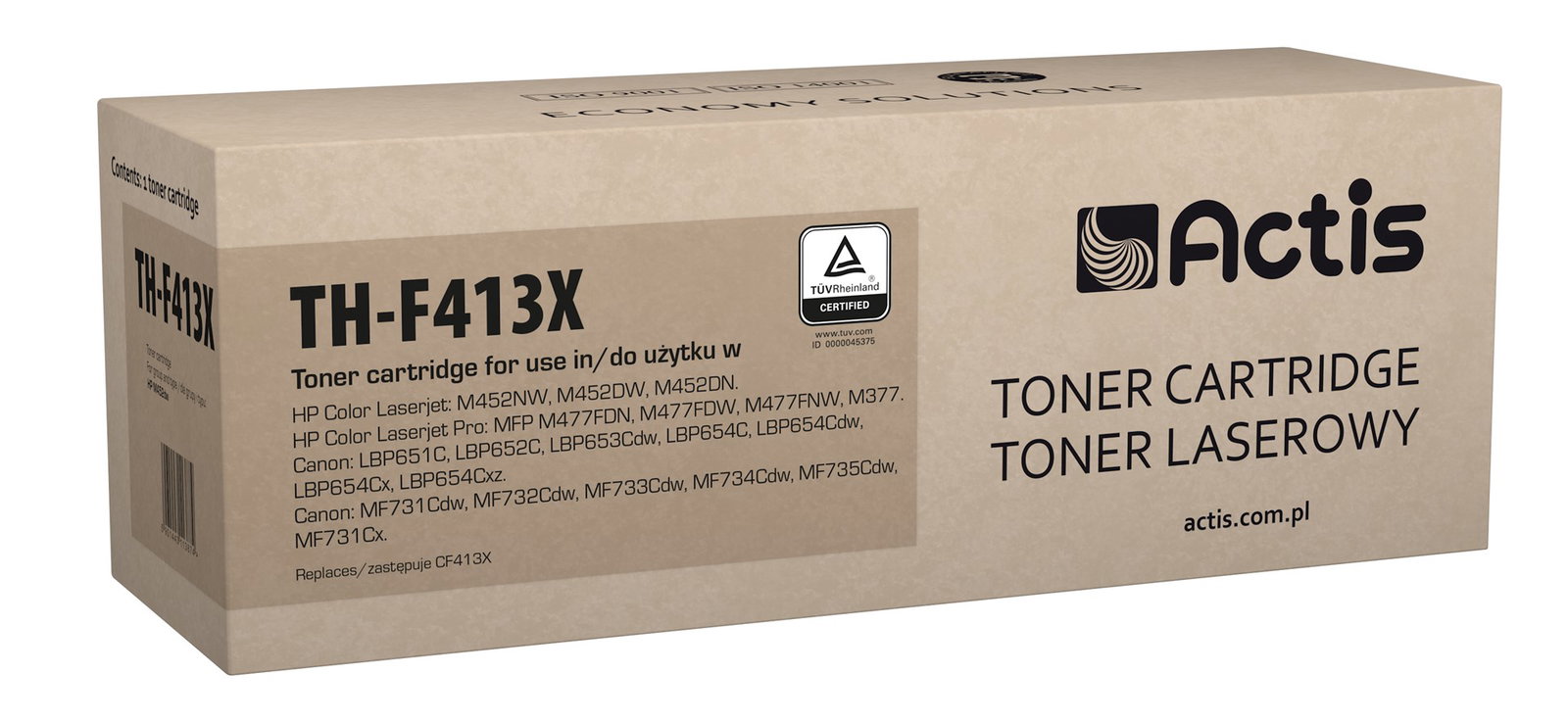 Actis TH-F413X toner (replacement for HP 410X CF413X; Canon CRG 046H M 1252C002; Standard; 5000 pages; magenta)