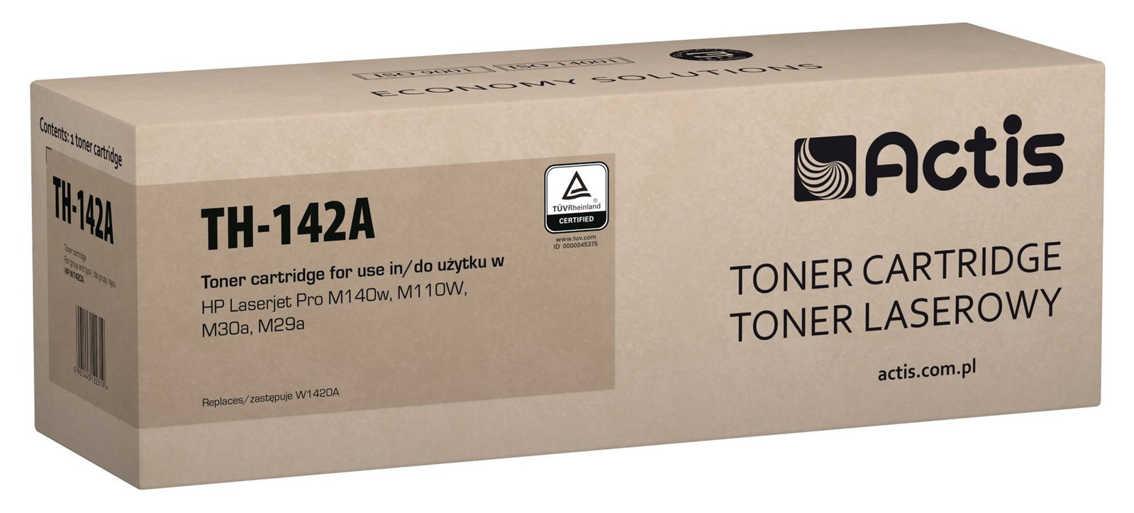 Actis TH-142A Toner (replacement HP 142A HP142A W1420A, Standard; 950 pages; Black)