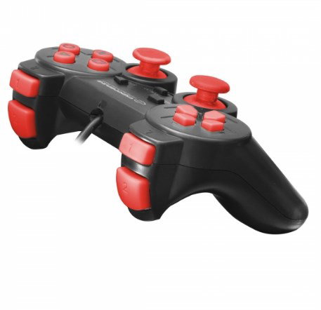 Esperanza EGG106R Gaming Controller Gamepad PC,Playstation 2,Playstation 3 Analogue Digital USB 2.0 Black,Red