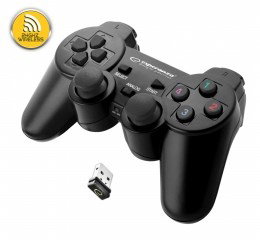 Esperanza EGG108K Gaming Controller Black USB 2.0 Gamepad Analogue Digital PC, Playstation 3