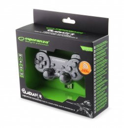 Esperanza EGG108K Gaming Controller Black USB 2.0 Gamepad Analogue Digital PC, Playstation 3