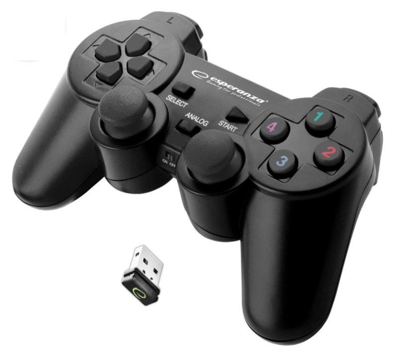 Esperanza EGG108K Gaming Controller Black USB 2.0 Gamepad Analogue Digital PC, Playstation 3
