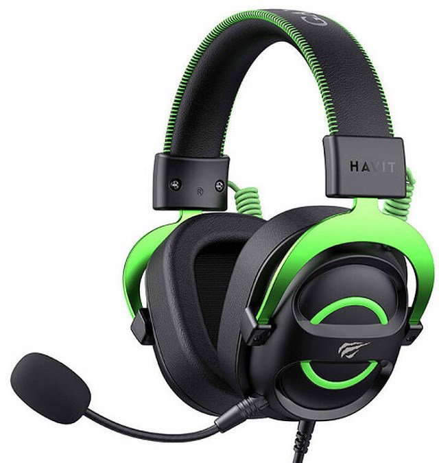 Havit H2002E - gaming headphones, black and green