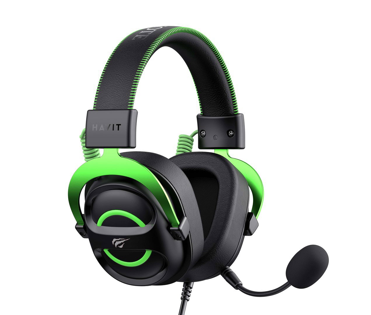 Havit H2002E - gaming headphones, black and green