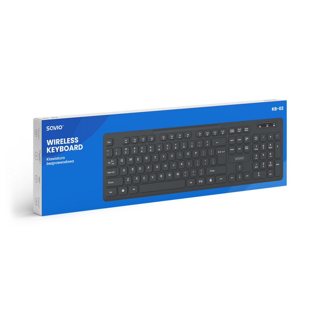 Savio KB-02 keyboard Home/Office USB QWERTY Black