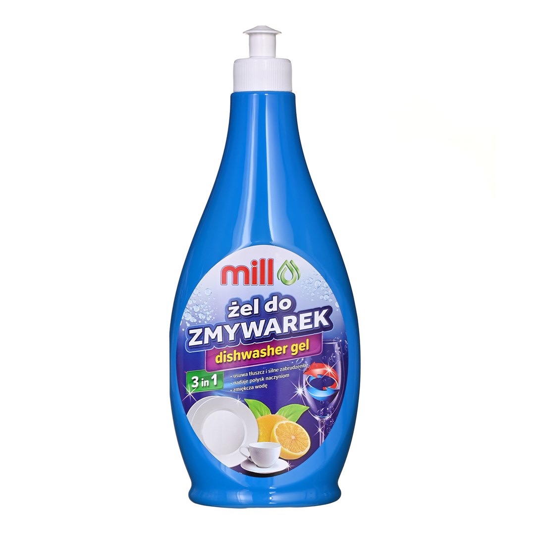 Mill dishwasher detergent set.