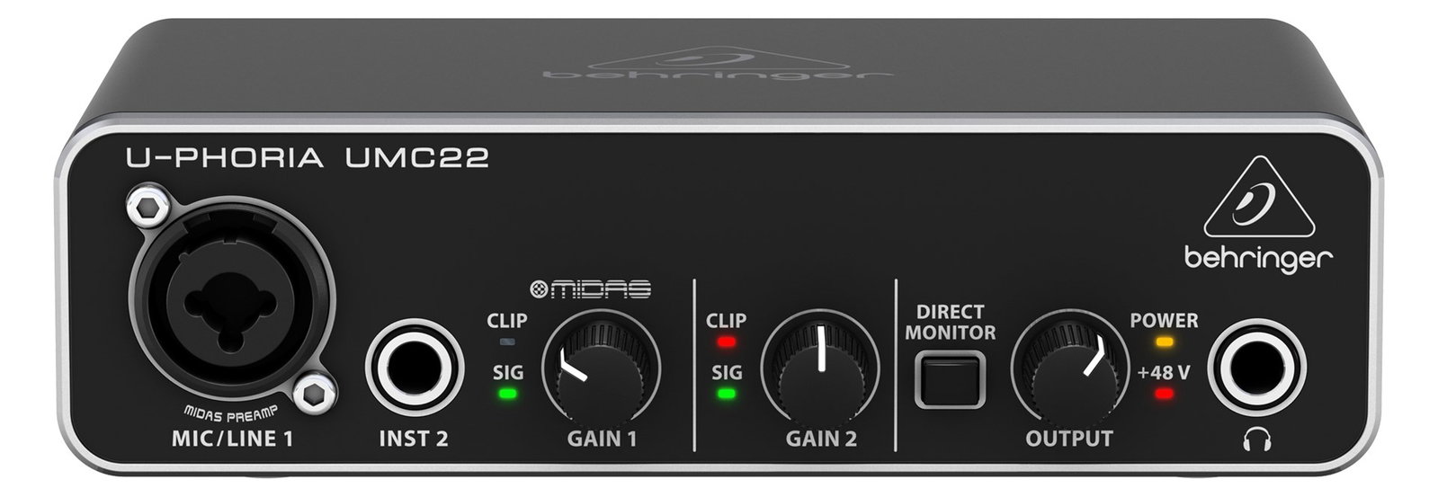 Behringer UMC22 supplementary music equipment Concert/Studio Pre-amp