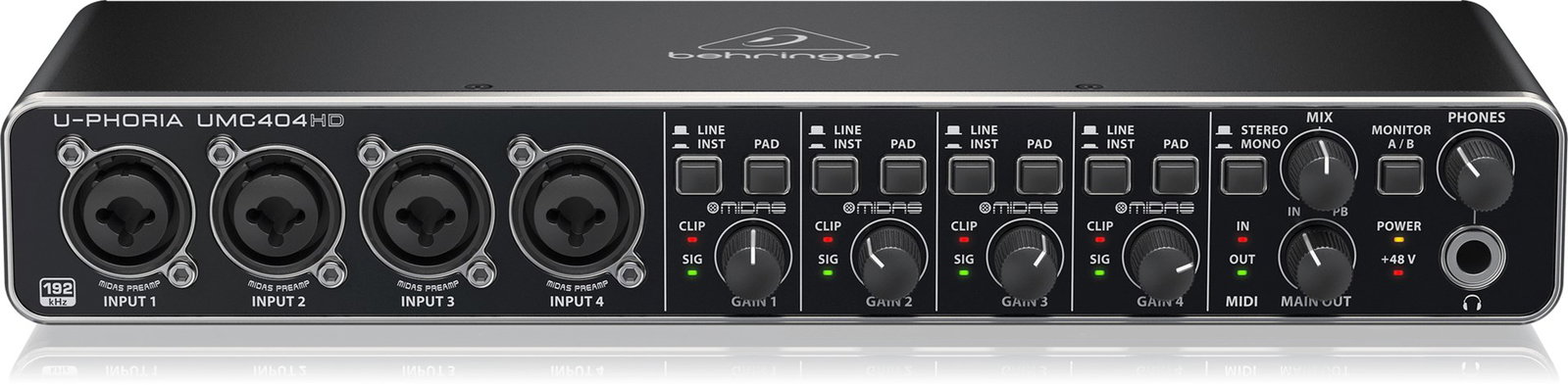 Behringer UMC404HD recording audio interface