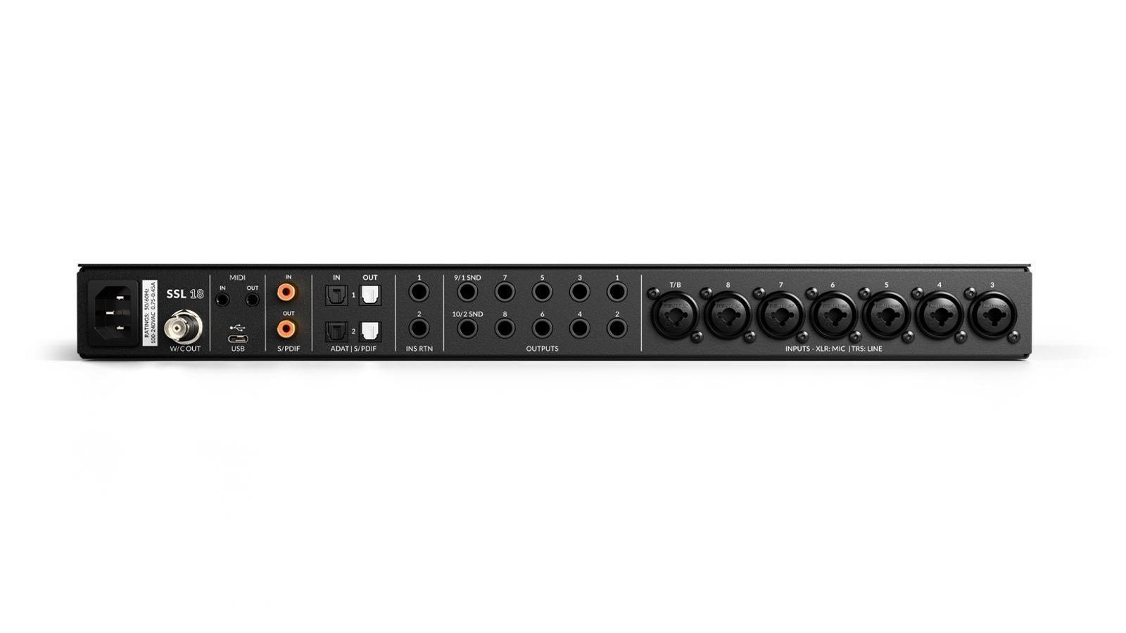 Solid State Logic SSL18 - USB audio interface with 26 inputs and 28 outputs