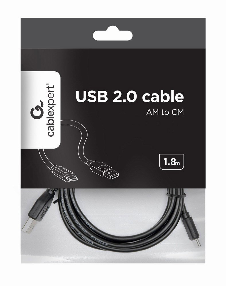 Gembird Kabel Adapter USB cable USB 2.0 1.8 m USB A USB C Black