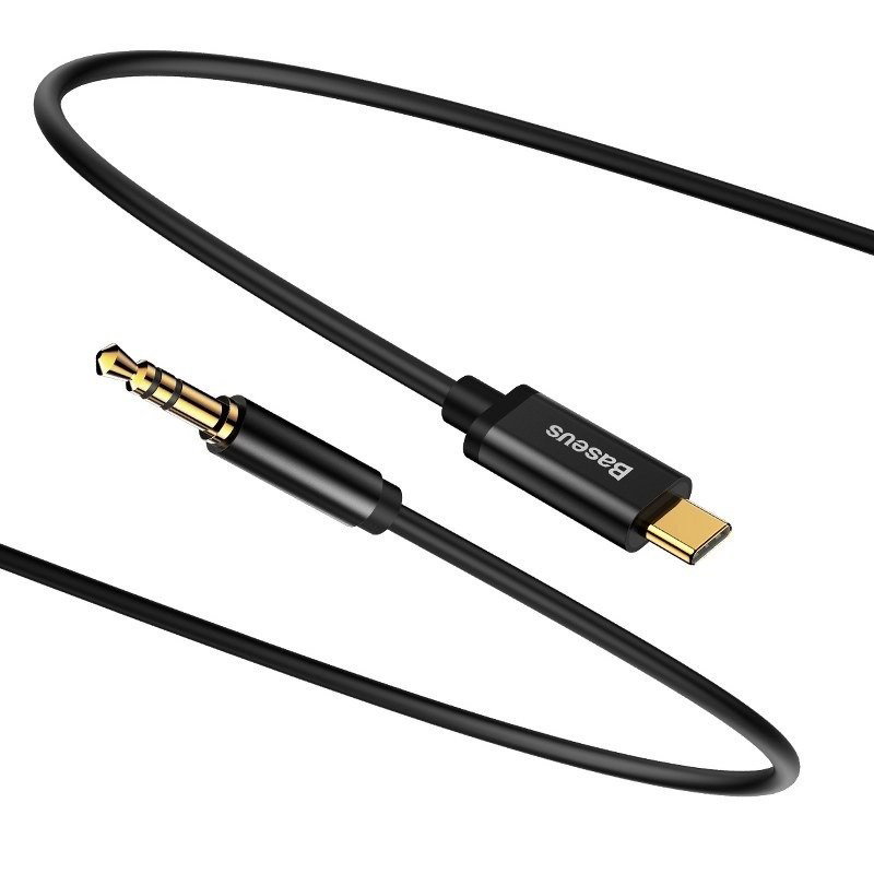 USB-C to 3.5mm mini jack audio cable Baseus Yiven 1.2m (black)