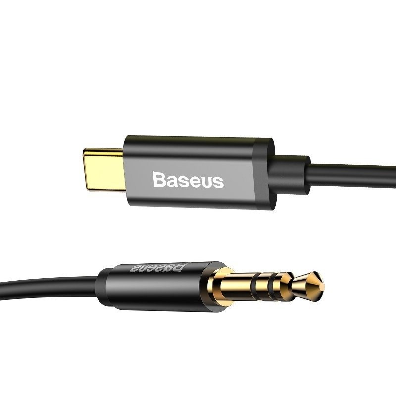 USB-C to 3.5mm mini jack audio cable Baseus Yiven 1.2m (black)