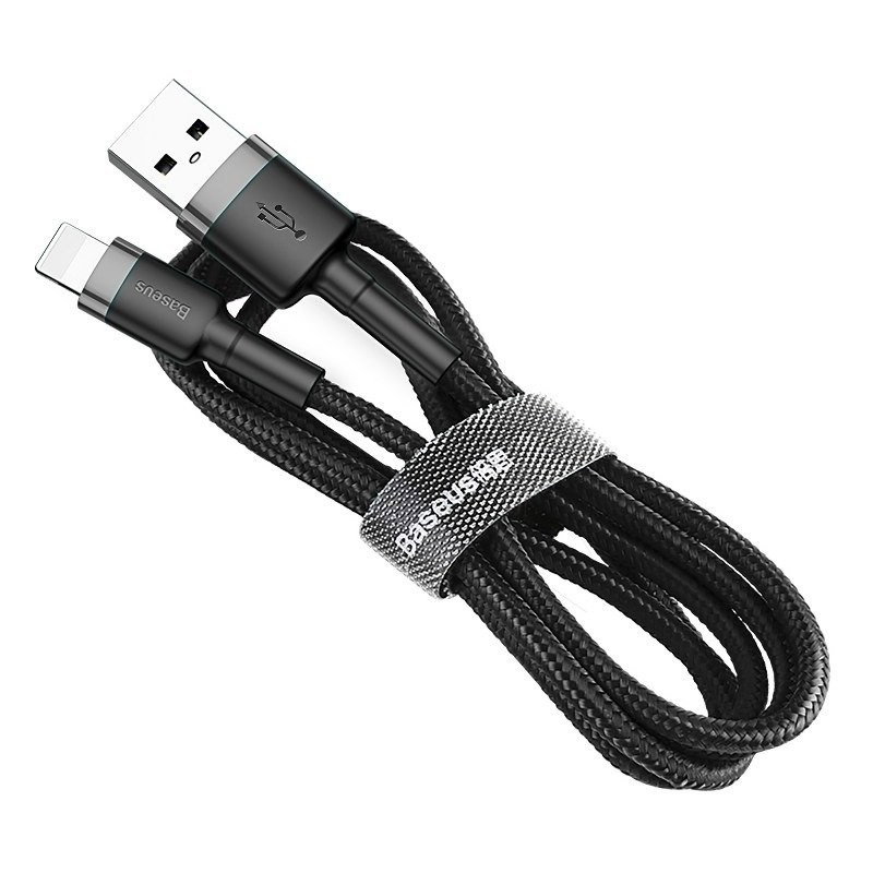 Cable Lightning USB Baseus Cafule 1.5A 2m (gray and black)