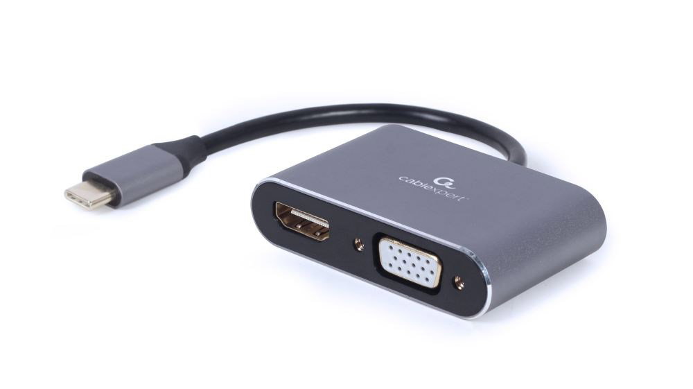 Cablexpert A-USB3C-HDMIVGA-01 USB graphics adapter Grey