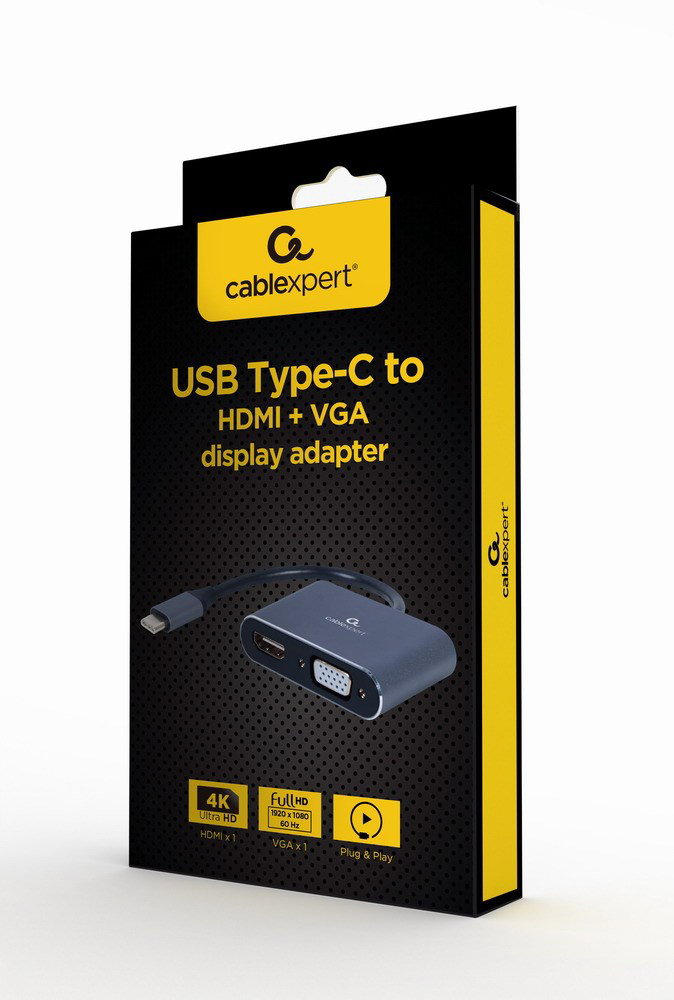 Cablexpert A-USB3C-HDMIVGA-01 USB graphics adapter Grey