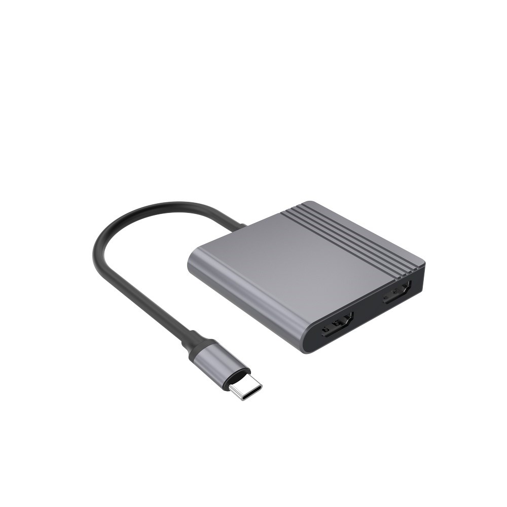 Gembird A-CM-COMBO3-04 USB Type-C 3-in-1 multi-port adapter (2x USB port + 2x HDMI + PD), space grey