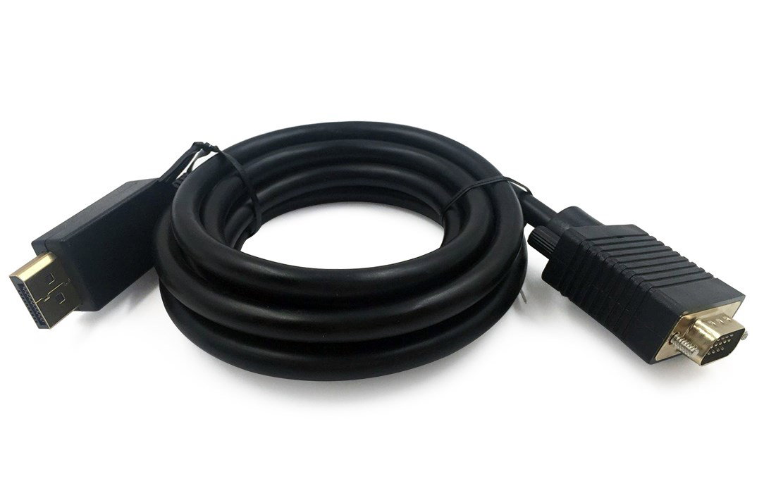 Gembird CCP-DPM-VGAM-6 video cable adapter 1.8 m VGA (D-Sub) DisplayPort Black