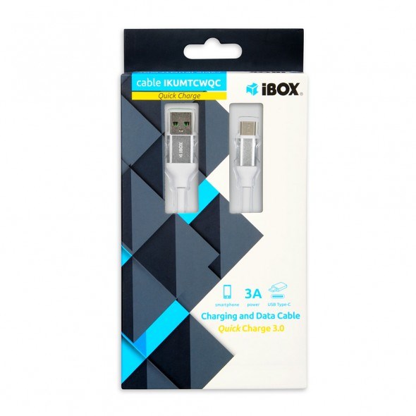 iBox IKUMTCWQC USB cable USB 2.0 1.5 m USB A USB C White